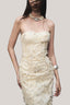 Farley Strapless Semi-Heart Neck Taffeta Midi Dress for women, from HOBB, the Viet Concept 