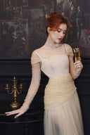 Elfreda Sheer Mesh Evening Maxi Dress for women, from DANG PHONG DESIGNER, The Viet Concept