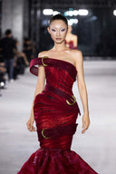 Emerge Asymmetrical Net Gown for women, from DO LONG, The Viet Concept 