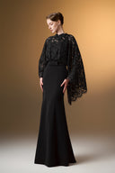 IHF ATELIER • Rouge Royale French Lace Mermaid Evening Gown