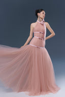 Bliss Pink Tulle Elegant Evening Gown for women, from JOSEPHINE, The Viet Concept