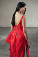 Quiet Grace Sculpted Draped Evening Gown for women, from DAS LA VIE, The Viet Concept 