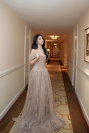 LINH PHUNG • Pom Couture Crystal Corset A-Line Tulle Gown
