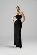 Lorelei Crystal Embellished Cut-Out Evening Gown for women, from DANG PHONG DESIGNER, The Viet Concept