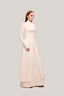 Cream Han Yen Bodycon Long Sleeved Woolen Top for women, from TINH, The Viet Concept 