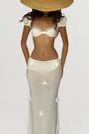 Aya Skirt Floral Jersey Cream for women, from Huelley Huelley, The Viet Concept 