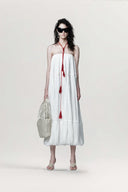 Coral Mirage Layered Cotton Organza Maxi Dress for women, from DAS LA VIE, The Viet Concept 
