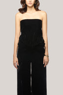 Deidre Strapless Open Shoulder Velvet Top for women, from Das La Vie , The Viet Concept 