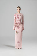 L'ALLÉE • Butterfly Veil Embellished Pencil Dress