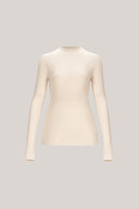 Cream Han Yen Bodycon Long Sleeved Woolen Top for women, from TINH, The Viet Concept 