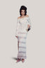 White Leia Off-Shoulder Maxi Dress for women, from La Vierge, the Viet Concept 