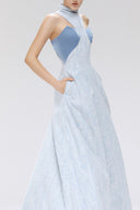 Yore Celestial Cowl Neck Flared Bodysuit Gown for women, from SORAMAME, The Viet Concept