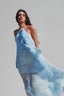 Blue Chiffon Maxi Dress for women, from Xita, The Viet Concept