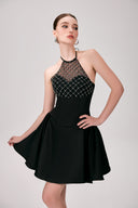 Ellen Crystal Embellished Satin Mini Dress for women, from DANG PHONG DESIGNER, The Viet Concept