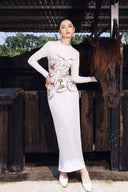 Elysian Crystal Cape Evening Dress for women, from DO LONG, The Viet Concept 
