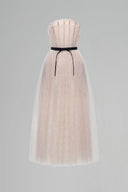 LUCILLA • Midge Floral Embellished Tulle Cape Evening Gown