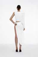 Limoni Asymmetric Jersey Dress for women, from HUELLEY ROSE, The Viet Concept 