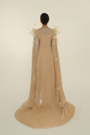 HAYTAN • Nude Crystal-Embellished Abaya