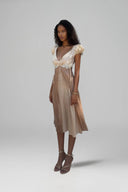 Shlyn Lace-Trim Puff Sleeve Dress  for women, from HUELLEY HUELLEY, The Viet Concept