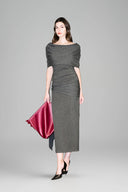 Gray Chiara Off-shoulder Top for women, from Lam. Syudio, The Viet Concept