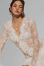 Blanche Lucia V-neck Long Selevees Mini Dress for woman, from La Vierge, the Viet Concept 