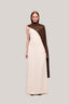 Cream Giai A-line Sleeveless Ribbed Burlap Maxi Dress for women, from TINH, The Viet Concept 