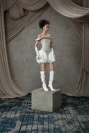 Cera Sculpted Silk Lace Couture Bodysuit for women, from MOC NHU, The Viet Concept