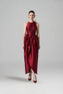 ARTI APPAREL • Seren Taffeta Hand-Beaded Flower Luxury Gown
