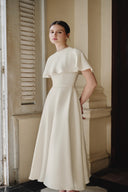 LARMES • Viella Cream Flowing Evening Gown