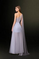 Celine Asymmetrical Corset Pleated Mesh Gown for women, from JOSEPHINE, The Viet Concept 