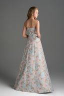 IHF STUDIO • Celestine Floral Brocade & Silk Taffeta A-Line Dress