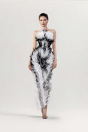 Emerge Beige Silk & Lace Mermaid Gown for women, from DO LONG, The Viet Concept 