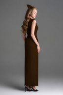 IHF STUDIO • Amara Lyon Velvet Crystal Midi Column Dress