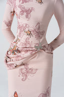 L'ALLÉE • Butterfly Veil Embellished Pencil Dress