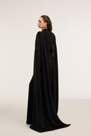 21SIX • Serene Crepe Cape Gown with Crystal Branch Embellishments