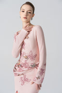 L'ALLÉE • Butterfly Veil Embellished Pencil Dress