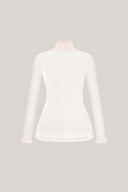 White Bach Di Bodycon High Neck Mesh Spandex Top for women, from TINH, The Viet Concept 