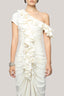 Kasey Slit Diagonal Neck Cotton Polyester Floor Length Dress for women, from Das La Vie, The Viet Concept 