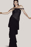  Noir Diva Ruffle Maxi Dress for women, from La Vierge, The Viet Concept 