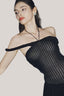  Noir Diva Ruffle Maxi Dress for women, from La Vierge, The Viet Concept 