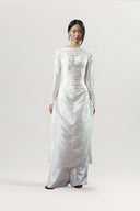 An Dung Elongated Silk Gown for women, from DAS LA VIE, The Viet Concept