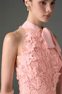 IHF STUDIO • Garden 3D Floral Lace Halter Maxi Dress