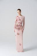 L'ALLÉE • Butterfly Veil Embellished Pencil Dress
