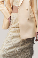 Farley Straight Feather Taffeta Midi Skirt for women, from HOBB the Viet Concept 