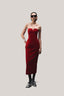Edana Sheath Open Shoulder Velvet Midi Dress for women, from HOBB, The Viet Concept 