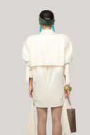 Vickie Straight Double Breasted Cotton Mini Dress for women, from Das La Vie, The Viet Concept 