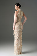 IHF STUDIO • Garden 3D Floral Lace Halter Maxi Dress