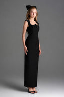 IHF STUDIO • Amara Lyon Velvet Crystal Midi Column Dress