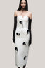 Calantha Sheath Flower Applique Taffeta Midi Dress for women, from HOBB, The Viet Concept 