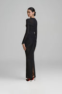 Scoria Boat Neck Gathering Maxi Dress for woman, from ARTI, The Viet Concept